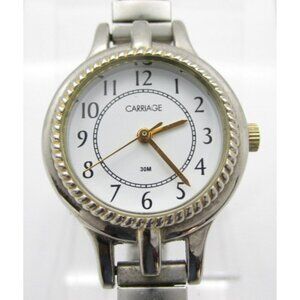 Women Carriage Quartz WR Analog 30mm Round Watch (H924) "New Battery"